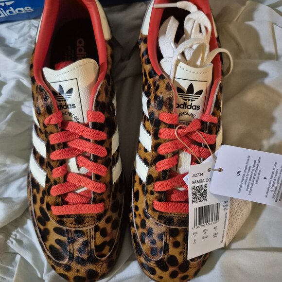 Adidas Samba OG "Core Black/Preloved Red/Cream White" sneakers - Brand New - Picture 4 of 5